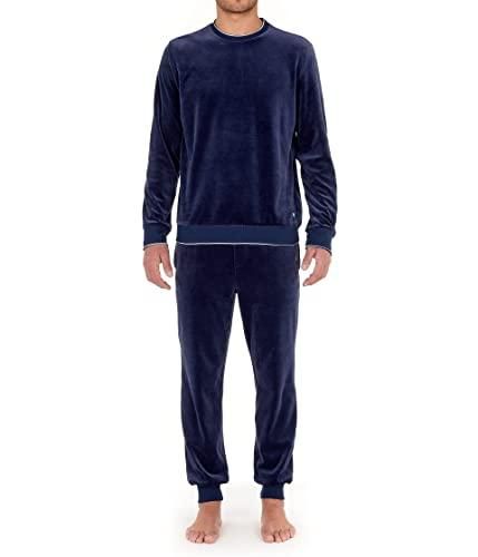 Pyjama Homme Décontracté - Ensemble Manches Longues Col Ample, Polyester Doux, Pour Maison, Automne/hiver