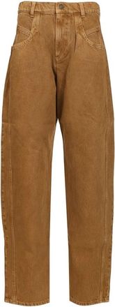 Isabel Marant Jeans, Dames, Bruin, S, Katoen, Lisha Pants