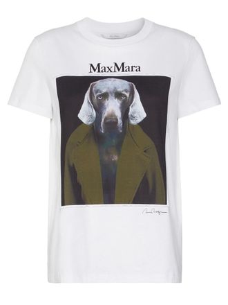 Max Mara White Graphic T-Shirt