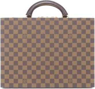 Louis Vuitton Pre-owned Damier Jewelry Case - Dames - Vintage Handtas - Bruin - ONE Size - Vintage