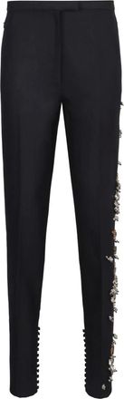 Dries Van Noten Broeken, Dames, Blauw, M, Wol, Pandoris Pants