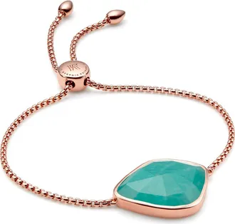 Monica Vinader Siren Friendship Bracelet in Rose Gold/amazonite at Nordstrom