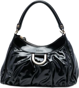 Gucci Pre-owned Womens Patent Abbey D Ring Handbag - Black Leather - One Size