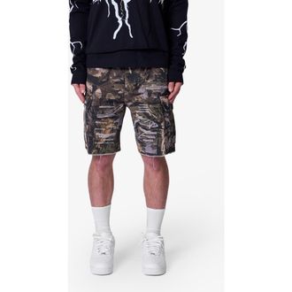 mnml Baggy Distressed Cotton Cargo Shorts in Forest Camo at Nordstrom Rack, Size 30