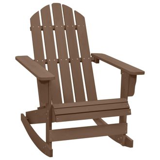vidaXL Vidaxl - Mecedora De Jard&iacute;n De Madera Marr&oacute;n
