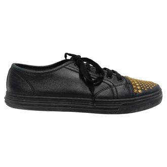 Gucci Gucci California Studded Lage Sneakers in Zwart Leer