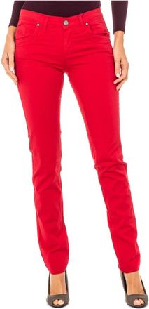 La Martina Stretch Skinny Broek - Dames - Skinny Jeans - Rood - W27 - Katoen - Jeans