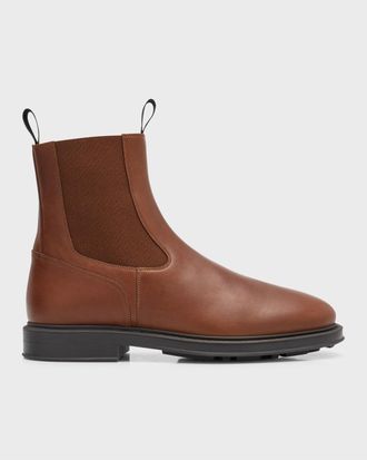 Loro Piana Mens Travis Leather Chelsea Boots