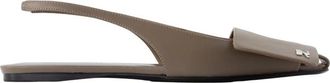 Courr&egrave;ges Fold Leren Slingback Ballerinas - Dames - Ballerinas - Bruin - 36 EU - Leer - Schoenen