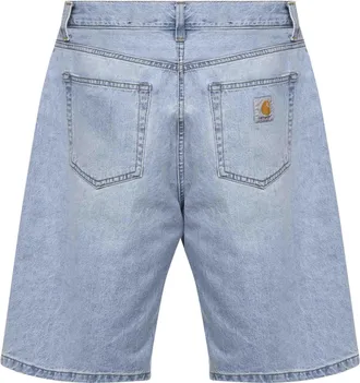 Carhartt Work in Progress Mens Bermuda Shorts Landon Blue Denim Cotton