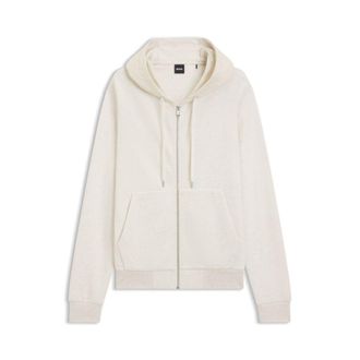 BOSS Zip-up hoodie with monogram hood