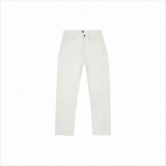 Toteme Straight-Leg White Denim Pants With High Waist