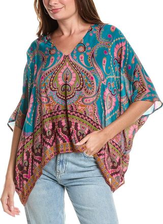 Johnny Was Croft Silk-Blend Poncho
