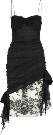Alessandra Rich Black Silk Mini Dress