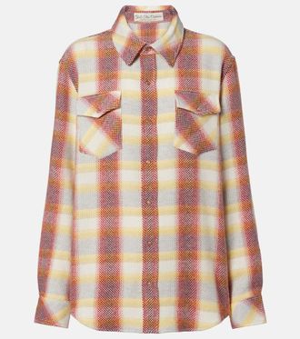 God's True Cashmere Rose Blume cashmere shirt with sunstone