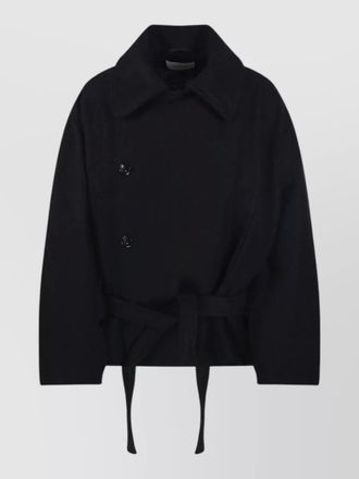 Christophe Lemaire wool alpaca short wrap jacket