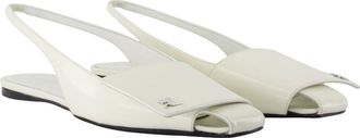 Courr&egrave;ges Womens Iced Fold Sandal White Calfskin