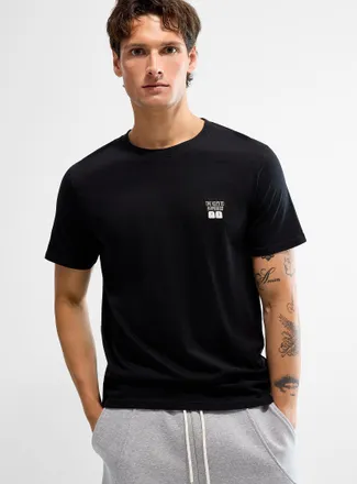 Lindbergh Mens Mini-embroidery lounge T-shirt