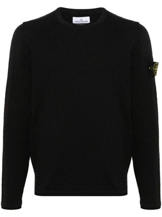 STONE ISLAND Logo Patch Turtleneck Sweater 'Black' 7915552C2