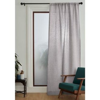 Solino Home Linen Curtain with Light Filtering Rod Pocket for Living Room, Bedroom in Oyster Grey at Nordstrom, Size Xx-Large