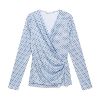 Maliparmi Maliparmi - Micro Print Jersey T-Shirt - Dames - Tops - Veelkleurig - Maat: M Jersey