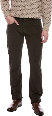 7 For All Mankind Corduroy Dark Olive The Straight Jean