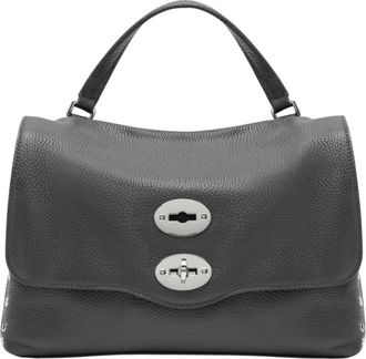 Zanellato Postina Daily S - Dames - Handtassen - Grijs - ONE Size - Leer - Tassen