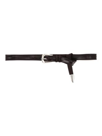 Orciani Sveva Punta Lunga Bull Soft Slim Calf Leather Belt
