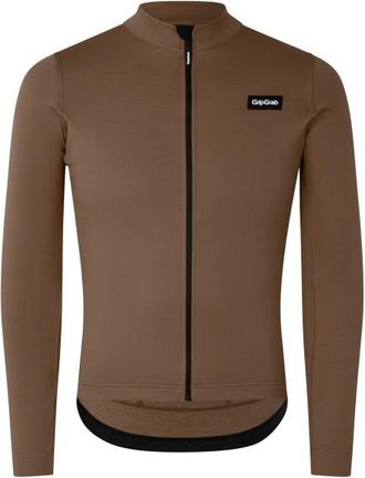 GripGrab EXPLR Merinotech Thermal Long Sleeve Jersey Velojacke f&uuml;r Herren | braun