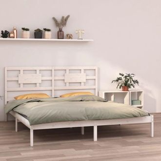 vidaXL Estructura De Cama Madera Maciza Blanco 200x200 Cm Vidaxl