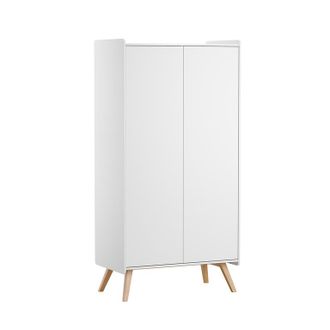 Vox Armoire 2 Portes Vox Vintage Blanc Et Bois