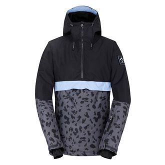 Dare 2B Dare 2B Dames/Dames Snowburst Leopard Print Overhead Ski Jas (Zwart/Ebbehoutgrijs)