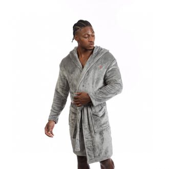Farah Heren Frazier ochtendjas met lange mouwen (Grijs)