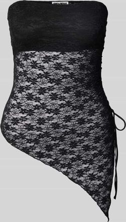 Review Top mit seitlicher Schn&uuml;rung in Black, Gr&ouml;&szlig;e XS