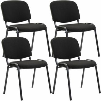 Clp Clp - Set De 4 Sillas De Reuniones Ken En Tela Negro