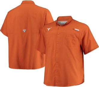 Columbia Mens Columbia Texas Orange Texas Longhorns Big & Tall Tamiami Omni-Shade Button-Down Shirt in Burnt Orange at Nordstrom, Size Xxx-Large
