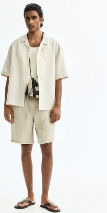 H&M Loose-fit Shorts in Light Beige at Nordstrom, Size Xx-Large
