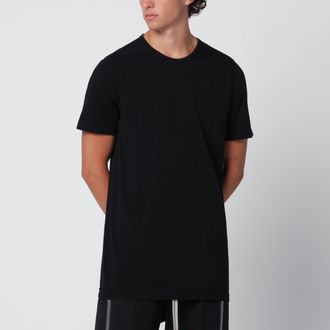 Rick Owens T-shirt Level nera in jersey di cotone biologico