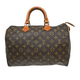 Louis Vuitton Speedy Handbag Monogram Canvas Brown Canvas Handbag (Pre-Owned)