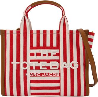 Marc Jacobs The Stripe Canvas Medium Tote Bag - female - Marc Jacobs - Shopping Bags - Red - ONE SIZE - Bags