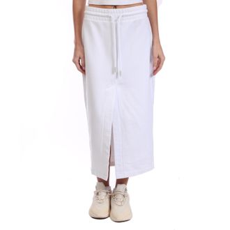 Off-white Womens Off White Diagonal Pocket Sweat Skirt in White Black