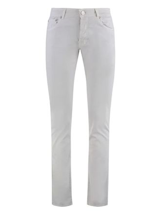 Moorer five-pocket trousers - men - Elastane/Cotton - 34 - White