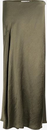 Vince Langer Rock aus Knitterseide mit Ausschnitt