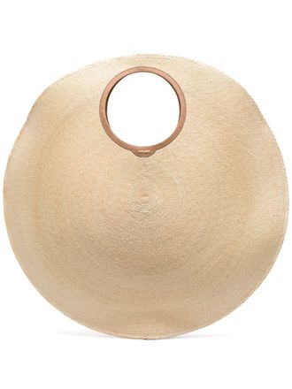 Cult Gaia Raffia schoudertas - Beige