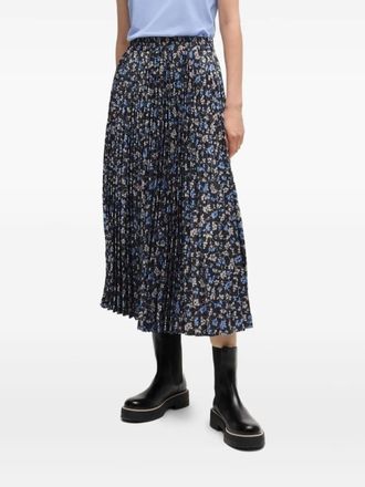 BOSS Midi-jurk met bloemenprint - Blauw