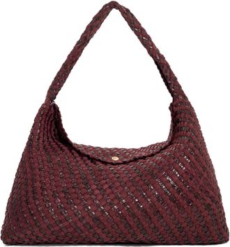 Dune London Womens Accessories Deliberate Xl - Extra Large Woven Shoulder Bag - Purple - One Size