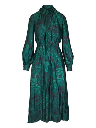 Etro long-sleeve midi dress - Green