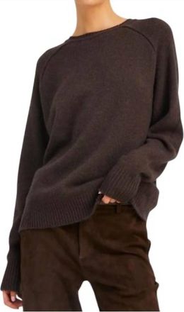 SPRWMN Classic Crew Sweater In Coffee
