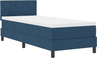 vidaXL Cama Tipo Box Spring Con Colch&oacute;n Azul 80 X 200 Cm Tela Vidaxl