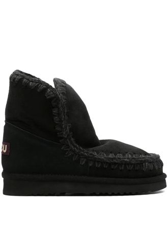 Mou Eskimo 18 logo-appliqué ankle boots - Black